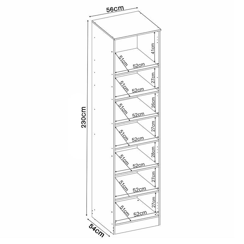 Guarda Roupa Modulado Irlanda 1 Porta Amêndola com Espelho - Demartêz