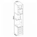 Guarda Roupa Modulado Irlanda 1 Porta com Mesa de Cabeceira Amêndola/Branco - Demartêz  