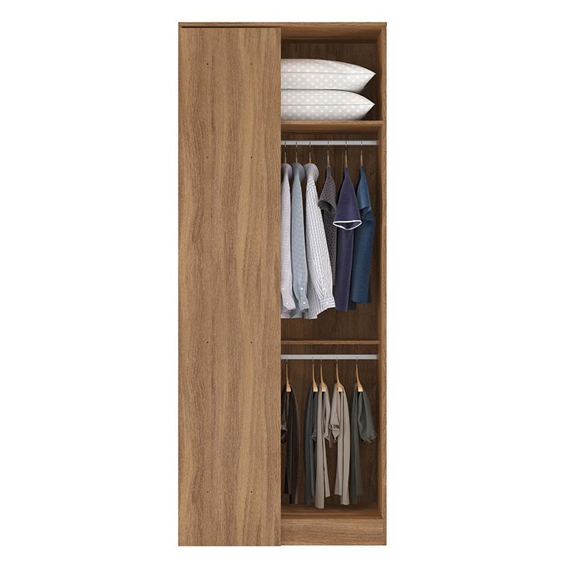 Guarda Roupa Modulado Irlanda Canto Reto Amêndola/Branco - Demartêz