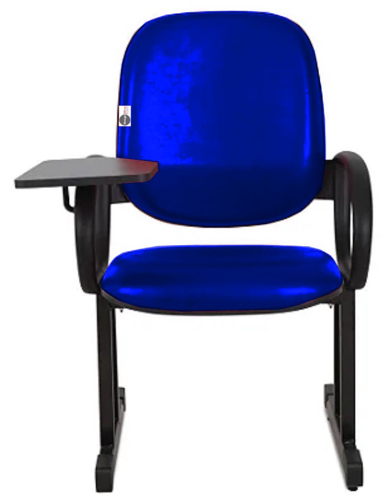 01 Cadeira Escolar para Auditório e Escolas com Prancheta Linha Dallas Auditório Azul