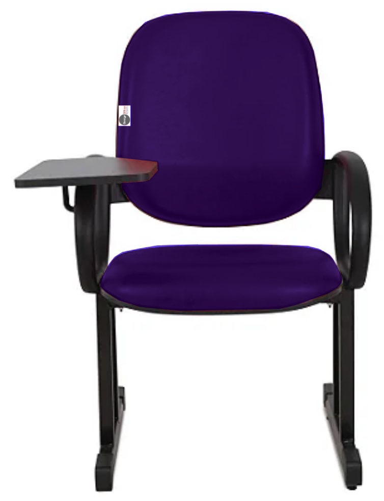01 Cadeira Escolar para Auditório e Escolas com Prancheta Linha Dallas Auditório Roxo