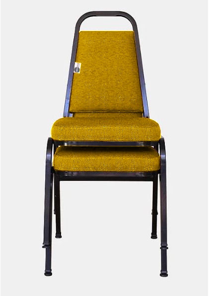 02 Cadeiras Empilhável para Hotelaria Linha Hotel Jersey Amarelo