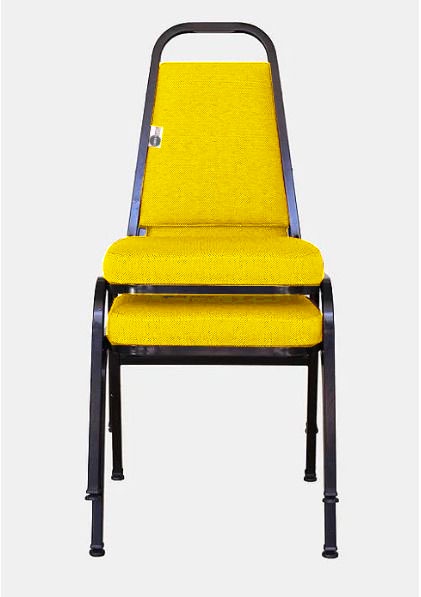 02 Cadeiras Empilhável para Hotelaria Linha Hotel Jersey Amarelo
