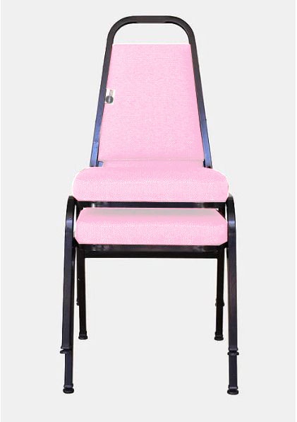 02 Cadeiras Empilhável para Hotelaria Linha Hotel Jersey Rosa