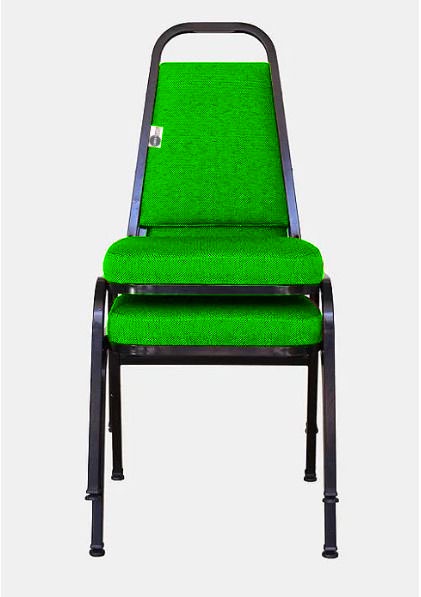02 Cadeiras Empilhável para Hotelaria Linha Hotel Jersey Verde
