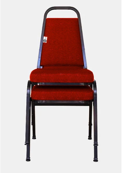 02 Cadeiras Empilhável para Hotelaria Linha Hotel Jersey Vermelho