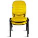02 Cadeiras Empilhável para Igrejas Evangélicas Linha Holy Amarelo