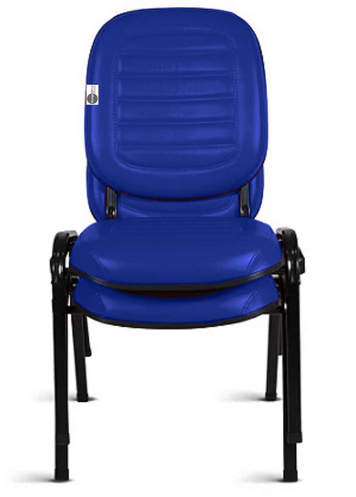 02 Cadeiras Empilhável para Igrejas Evangélicas Linha Holy Azul