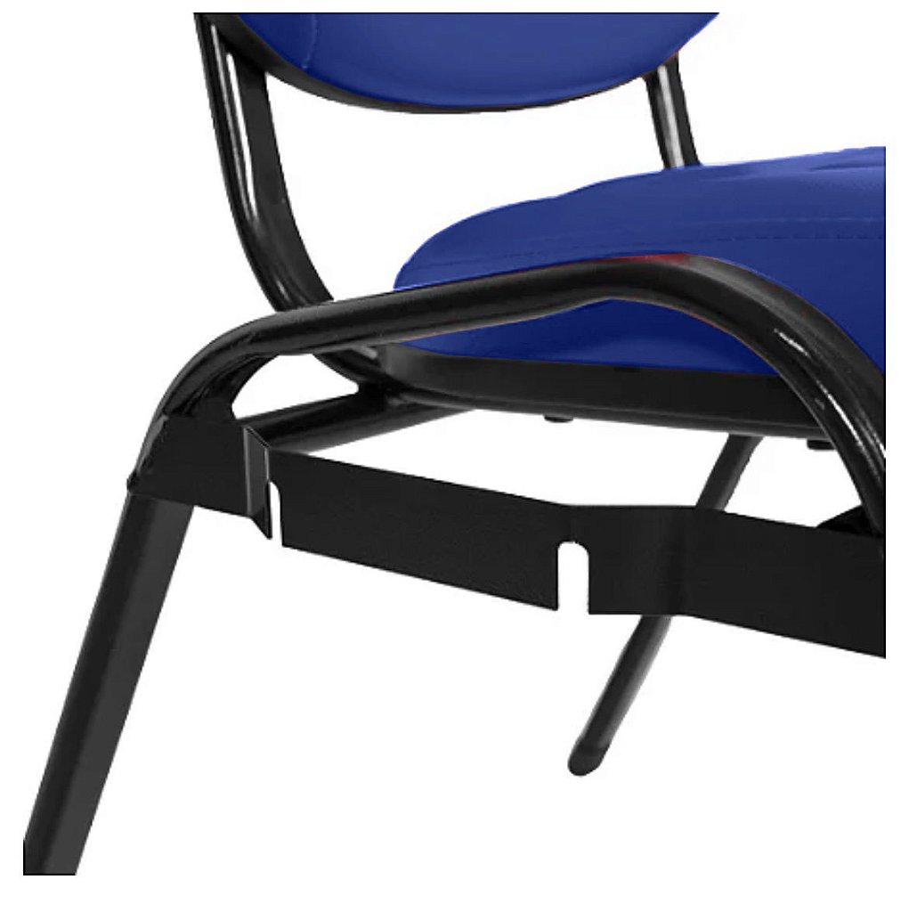 02 Cadeiras Empilhável para Igrejas Evangélicas Linha Holy Azul