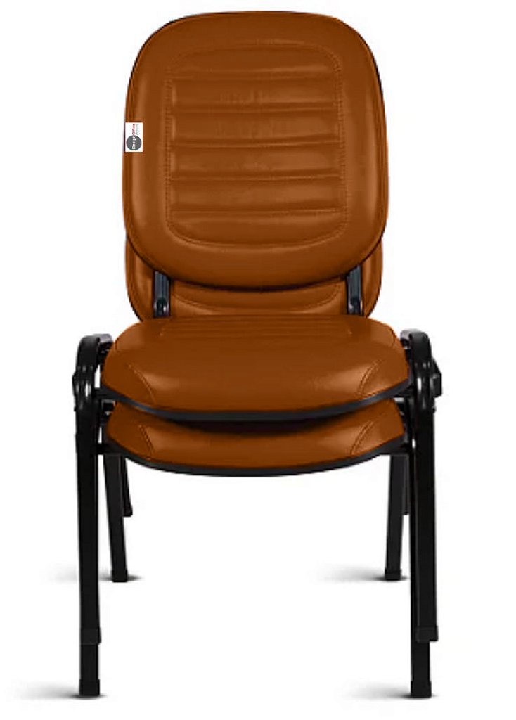 02 Cadeiras Empilhável para Igrejas Evangélicas Linha Holy Marrom
