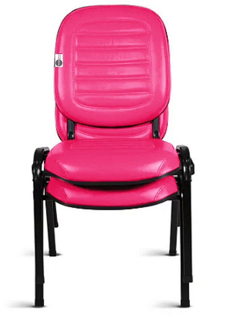 02 Cadeiras Empilhável para Igrejas Evangélicas Linha Holy Rosa
