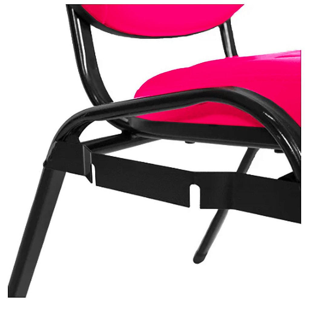 02 Cadeiras Empilhável para Igrejas Evangélicas Linha Holy Rosa