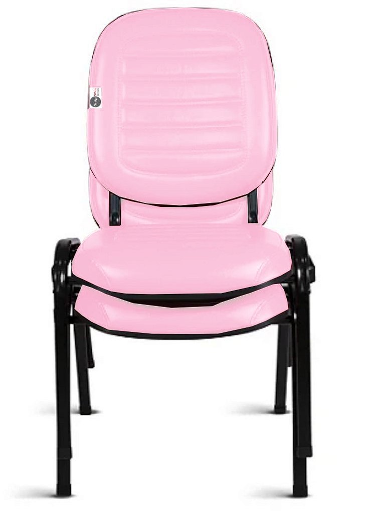 02 Cadeiras Empilhável para Igrejas Evangélicas Linha Holy Rosa