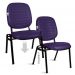 02 Cadeiras Empilhável para Igrejas Evangélicas Linha Holy Roxo