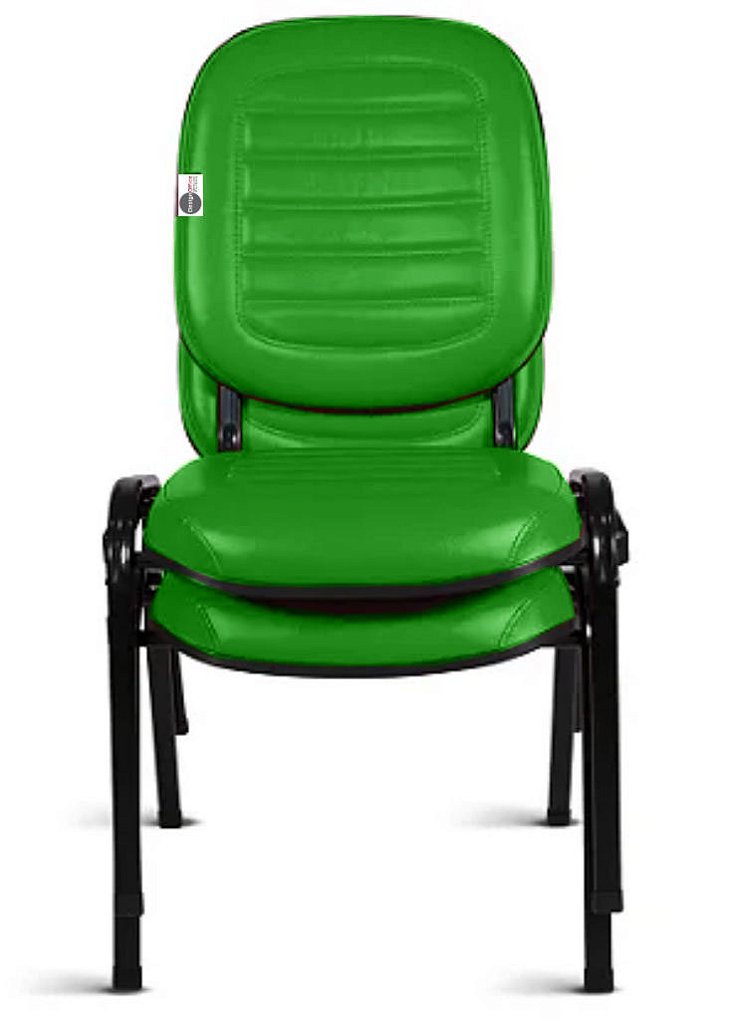 02 Cadeiras Empilhável para Igrejas Evangélicas Linha Holy Verde