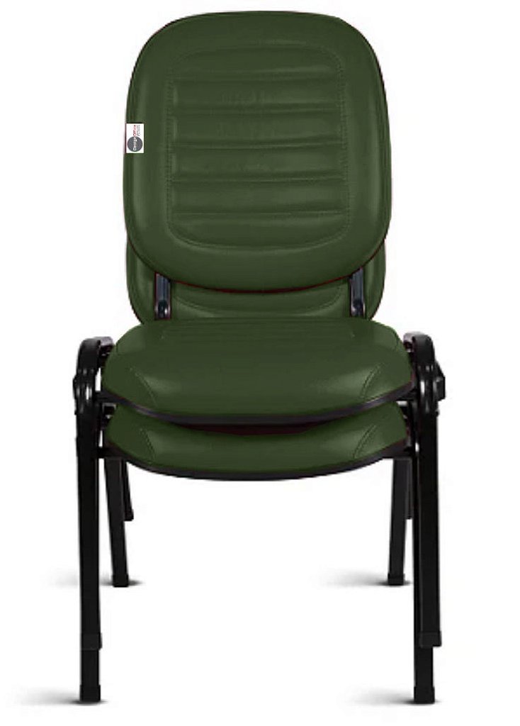 02 Cadeiras Empilhável para Igrejas Evangélicas Linha Holy Verde