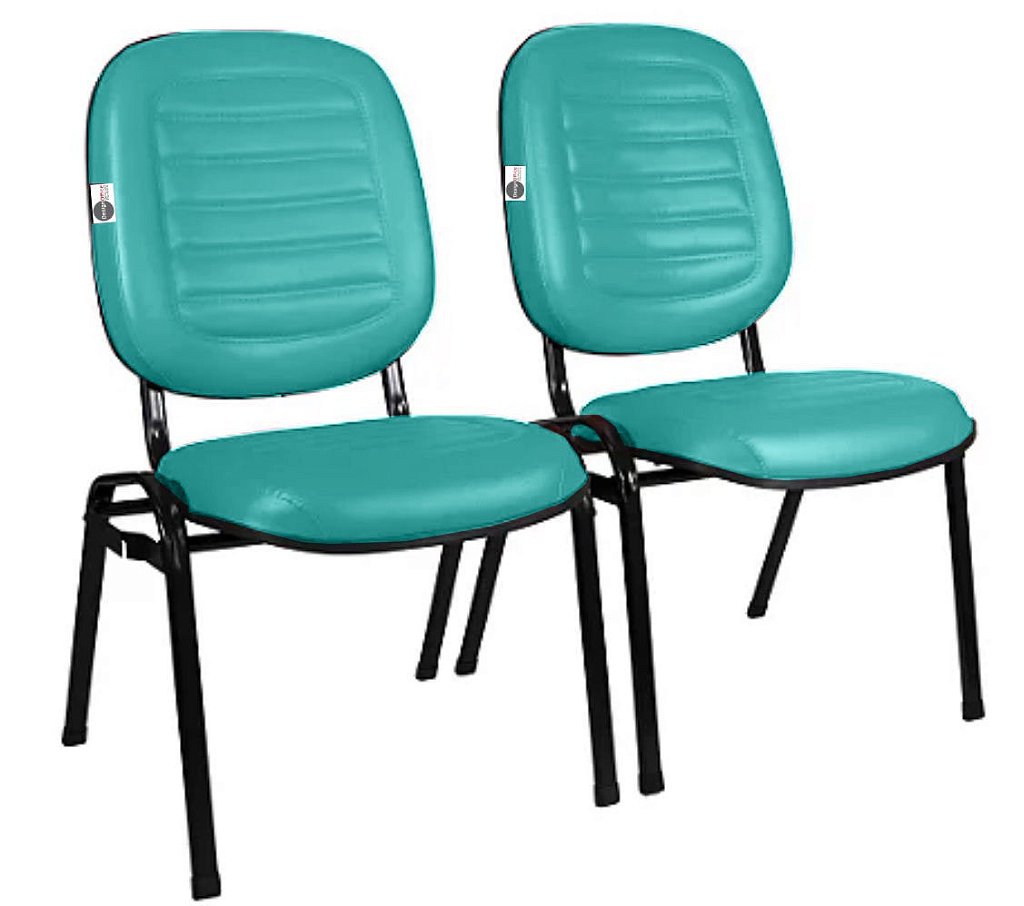 02 Cadeiras Empilhável para Igrejas Evangélicas Linha Holy Verde