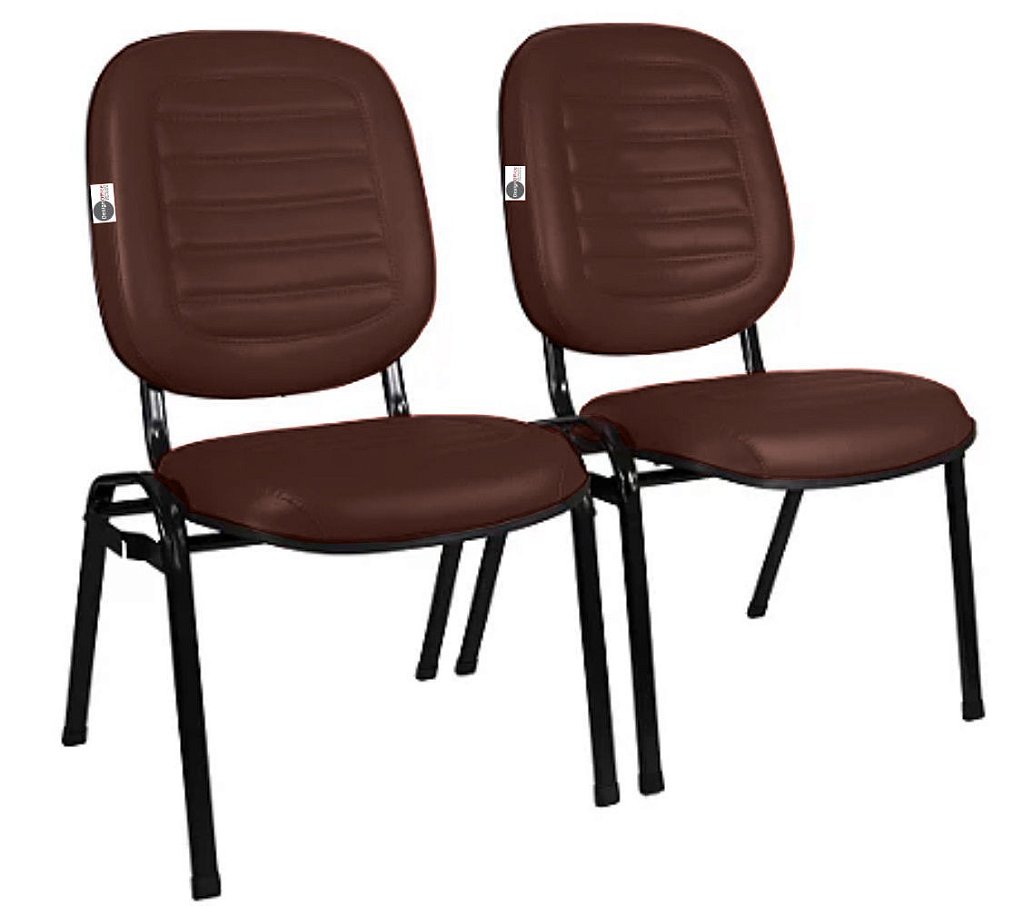 02 Cadeiras Empilhável para Igrejas Evangélicas Linha Holy Vermelho