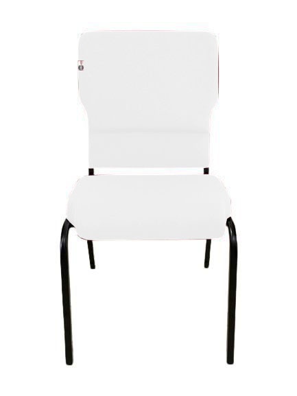 03 Cadeiras Empilhável para Igrejas Evangélicas Linha Church Branco