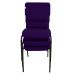 03 Cadeiras Empilhável para Igrejas Evangélicas Linha Church Roxo