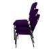 03 Cadeiras Empilhável para Igrejas Evangélicas Linha Church Roxo