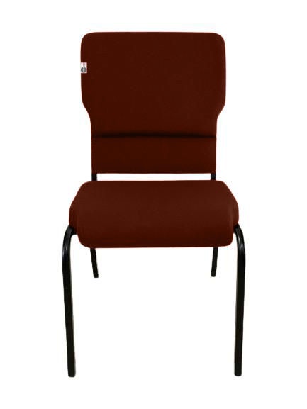 03 Cadeiras Empilhável para Igrejas Evangélicas Linha Church Vermelho