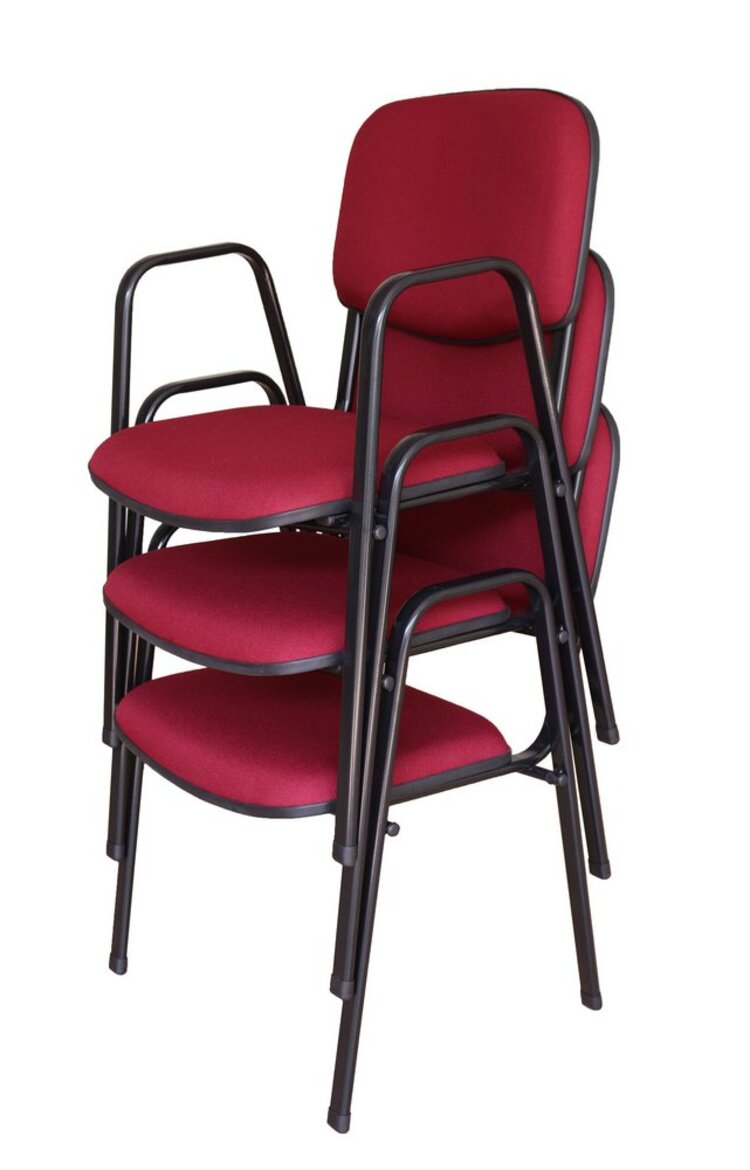 03 Cadeiras Para Auditórios Linha Hotel Auditório Vermelho