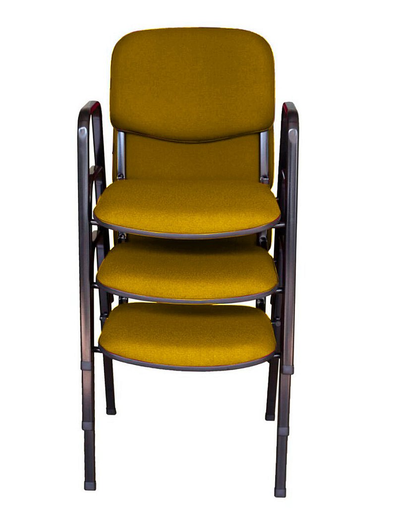 03 Cadeiras para Auditórios Linha Hotel Auditório Amarelo
