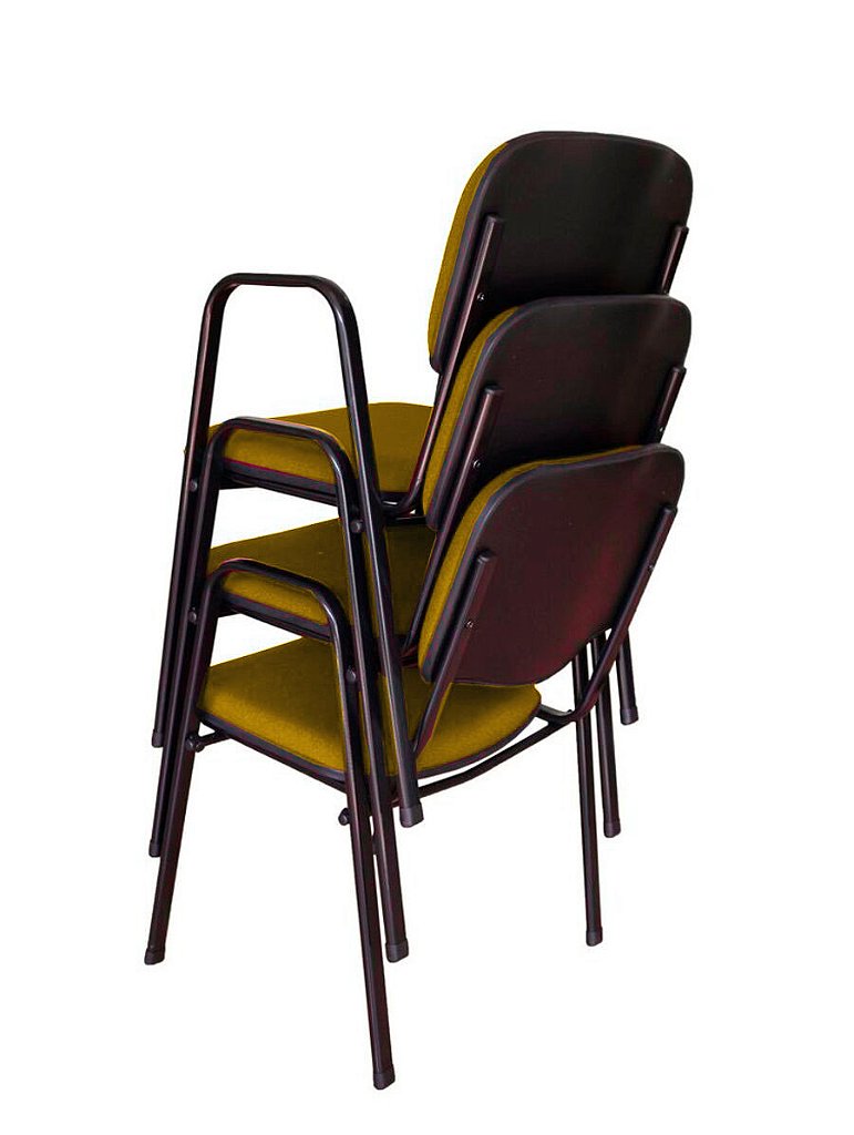 03 Cadeiras para Auditórios Linha Hotel Auditório Amarelo