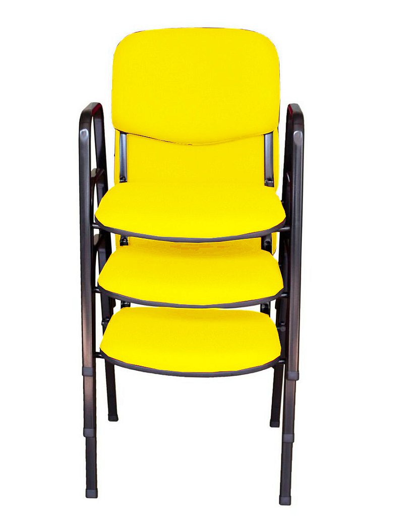 03 Cadeiras para Auditórios Linha Hotel Auditório Amarelo