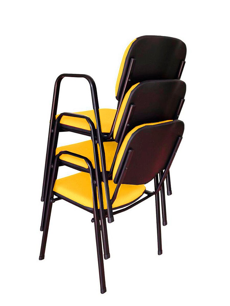 03 Cadeiras para Auditórios Linha Hotel Auditório Amarelo