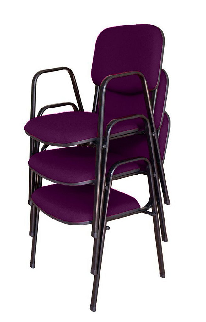 03 Cadeiras para Auditórios Linha Hotel Auditório Roxo