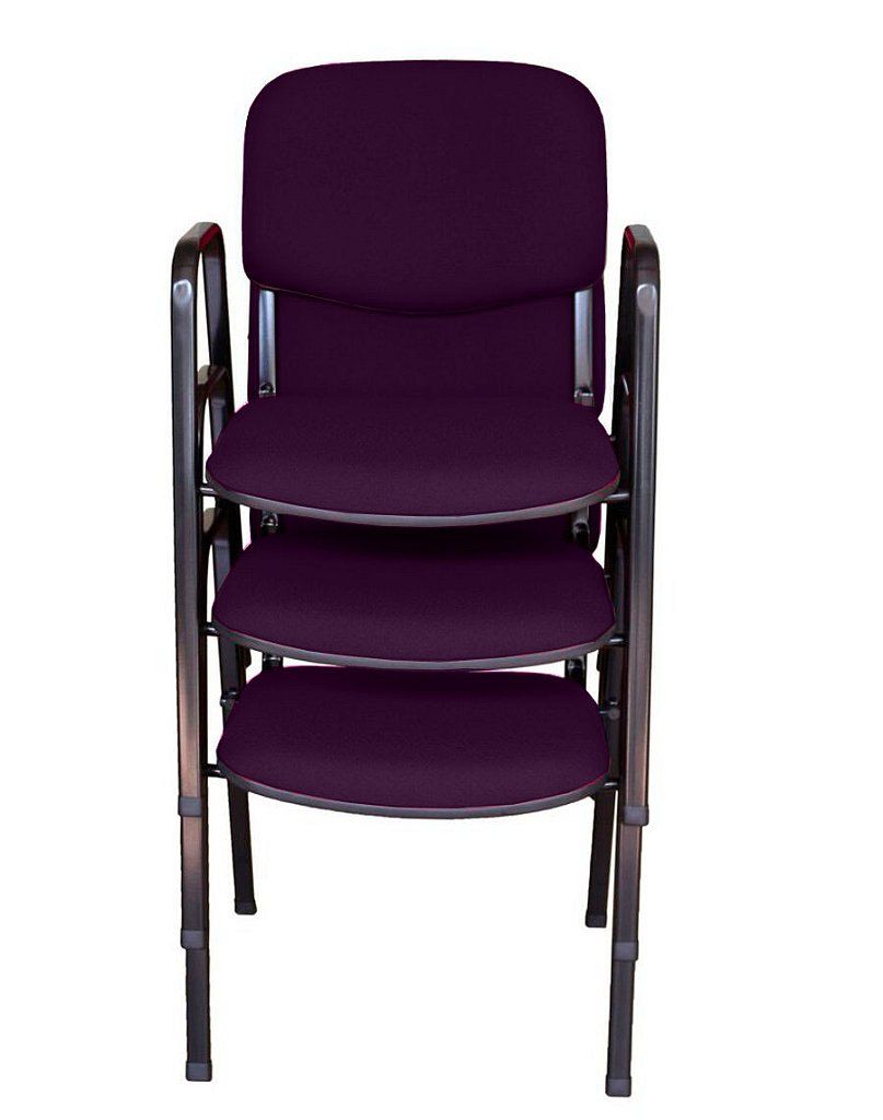03 Cadeiras para Auditórios Linha Hotel Auditório Roxo