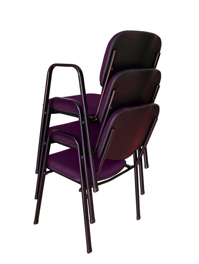 03 Cadeiras para Auditórios Linha Hotel Auditório Roxo