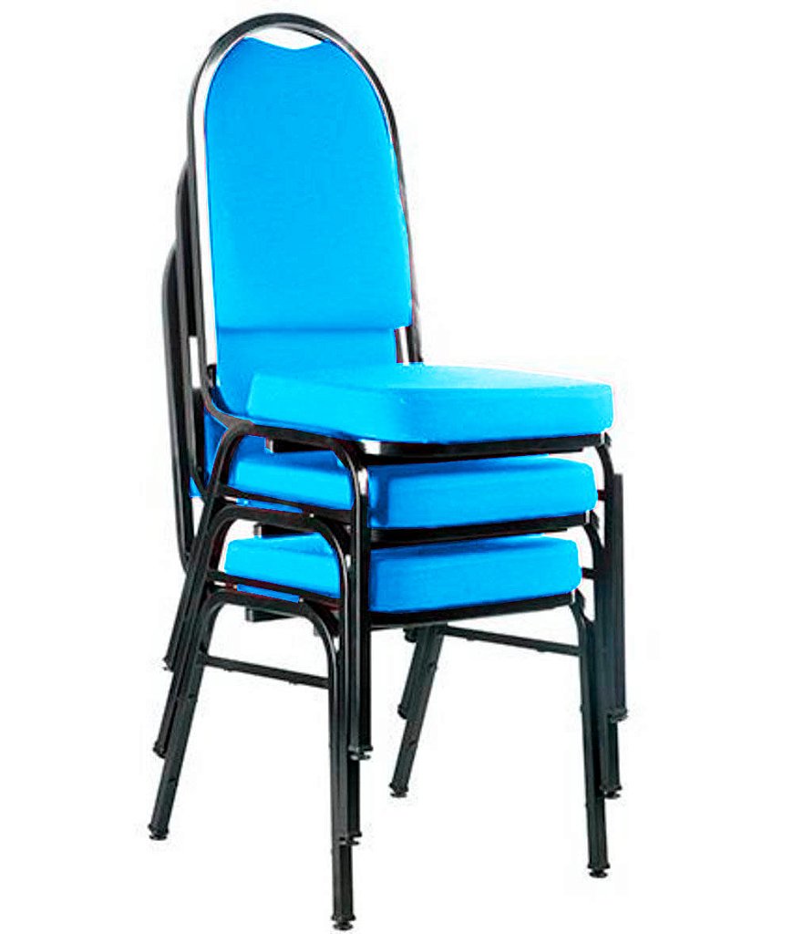 03 Cadeiras para Hotel e Auditório Linha Hotel Azul