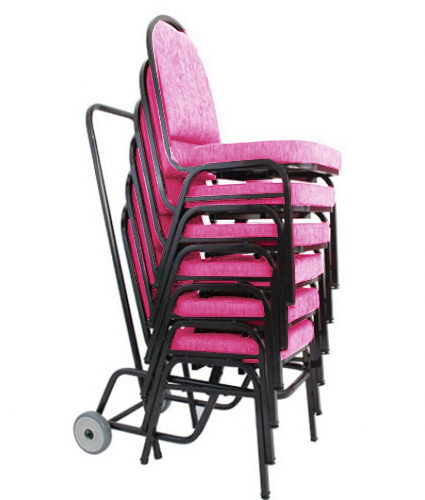 06 Cadeiras para Hotel e Auditório Linha Hotel Rosa