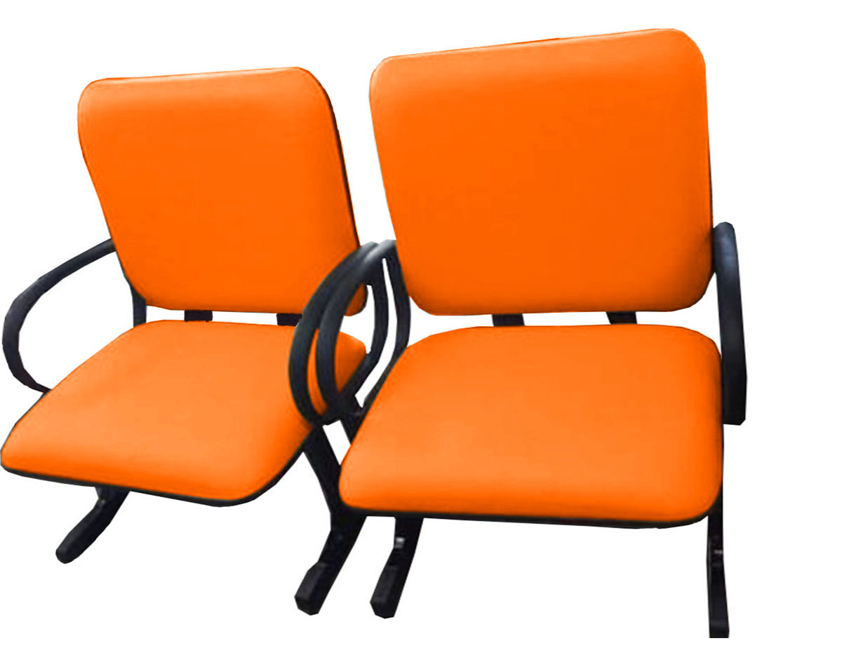 2 Cadeiras de Escritório Linha Eames Suporta até 250kg Laranja