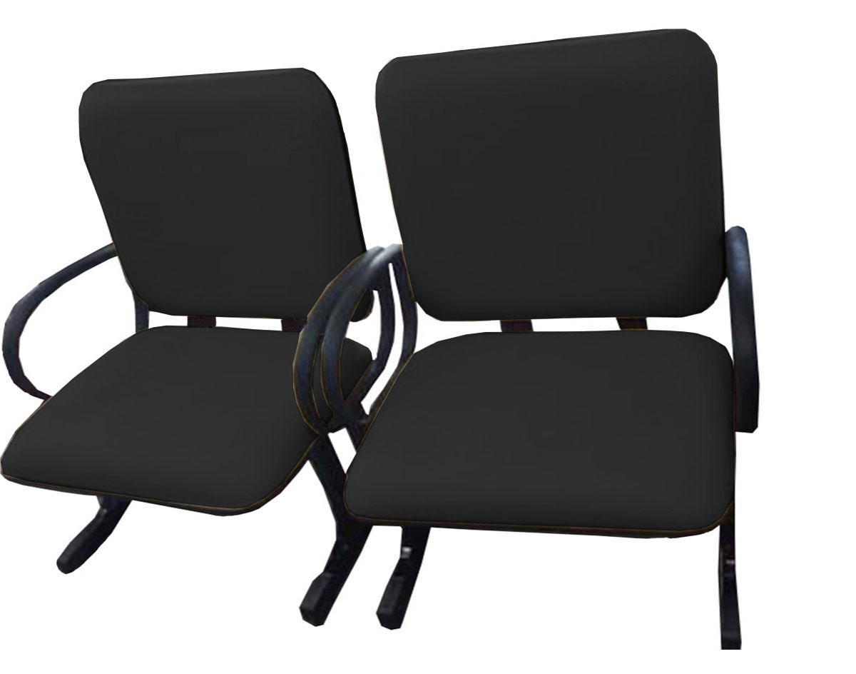 2 Cadeiras de Escritório Linha Eames Suporta até 250kg Preto