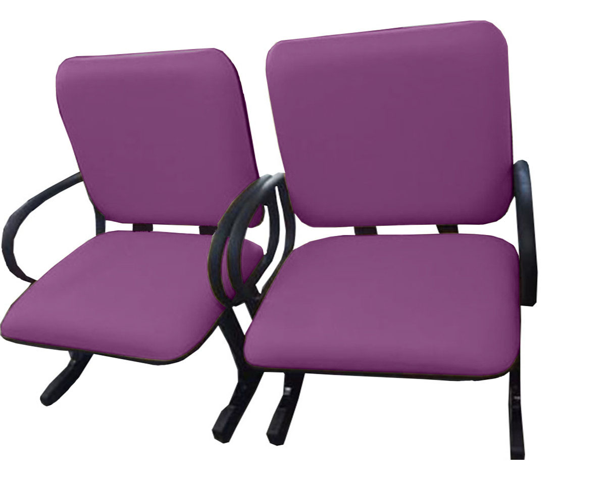 2 Cadeiras de Escritório Linha Eames Suporta até 250kg Roxo