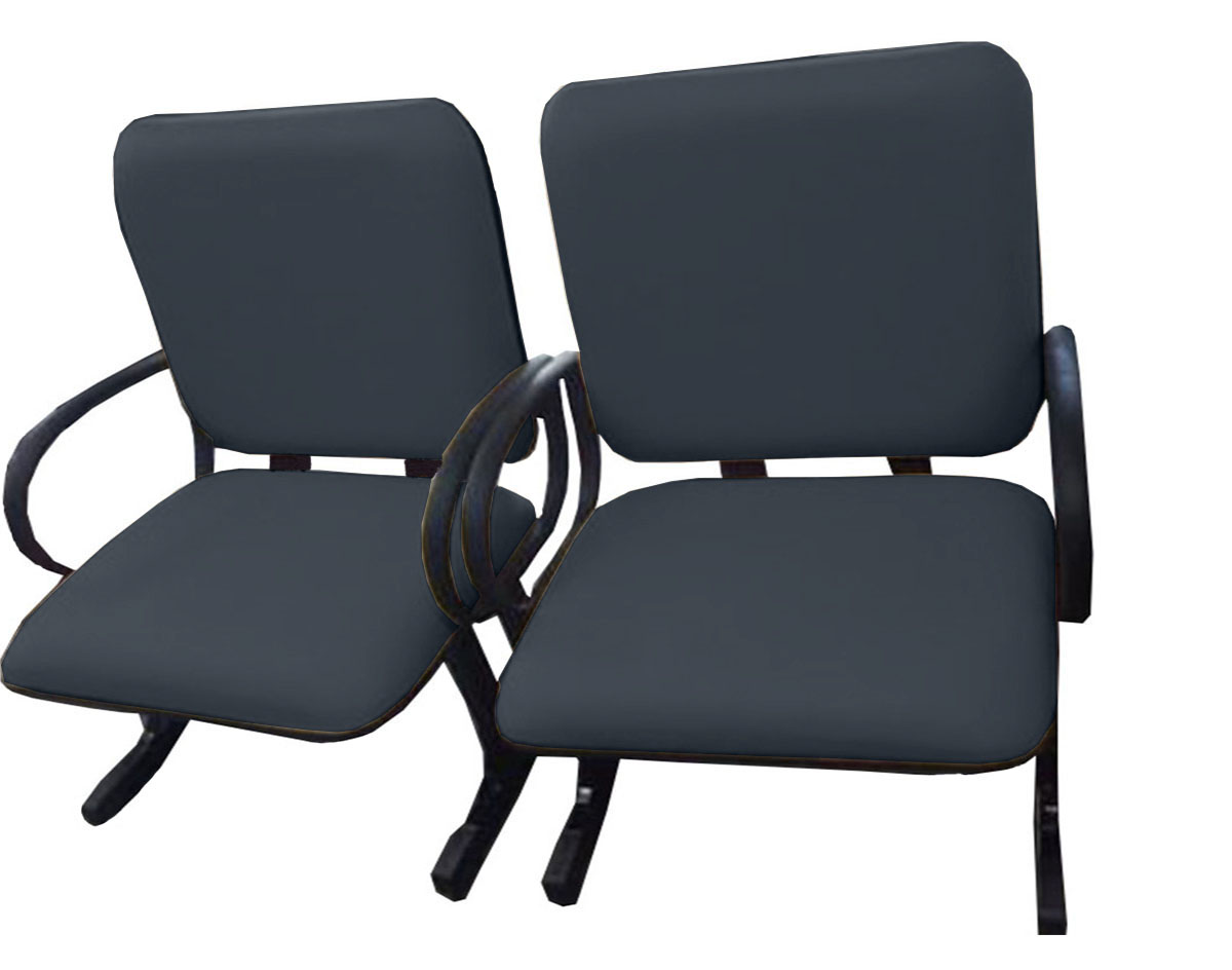 2 Cadeiras de Escritório Linha GG 130 Suporta até 250kg Azul