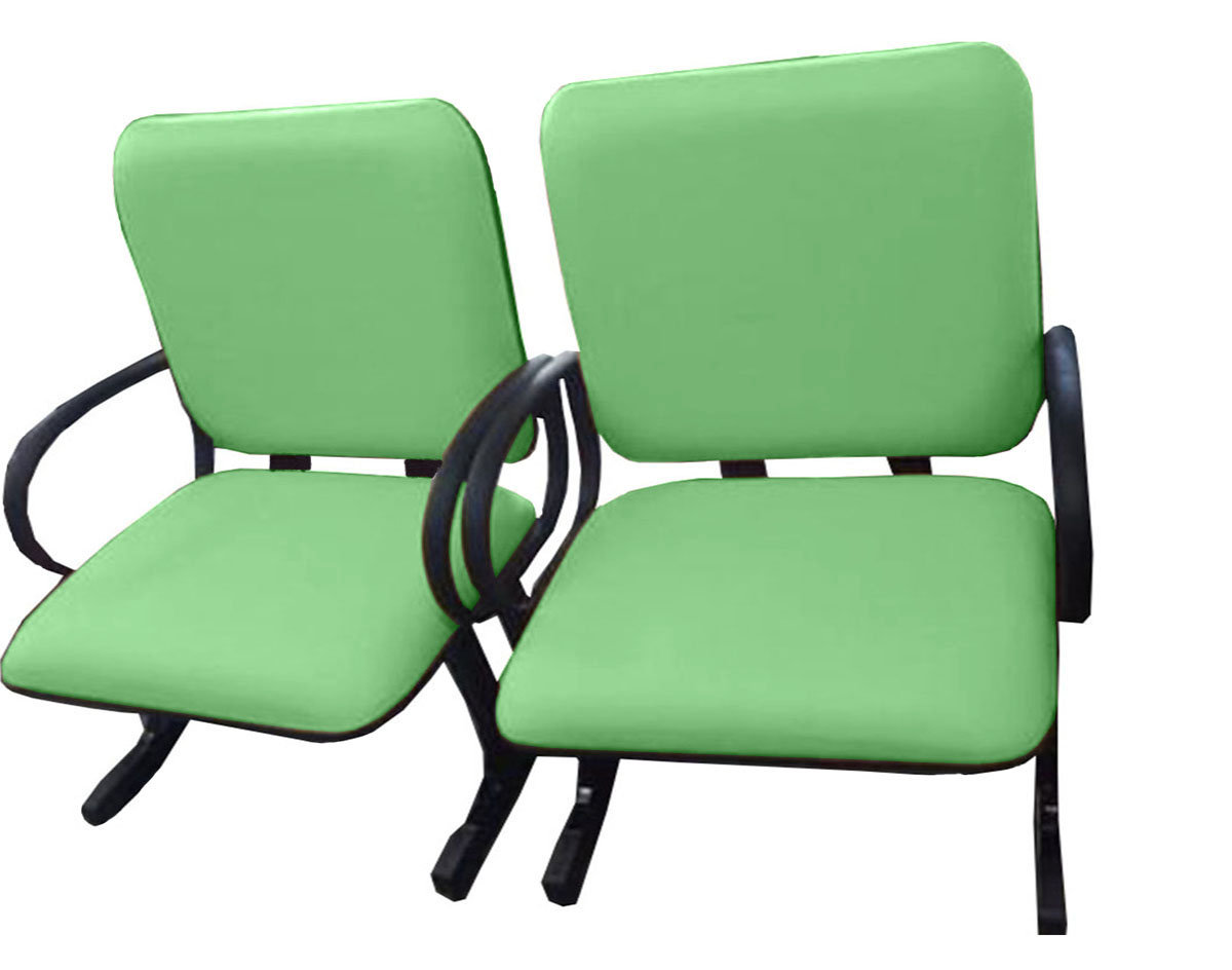 2 Cadeiras de Escritório Linha Genova Suporta até 250kg Verde