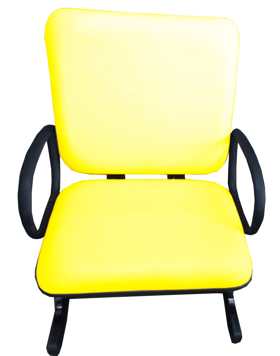2 Cadeiras de Escritório Linha Plus Size Suporta até 250kg Amarelo