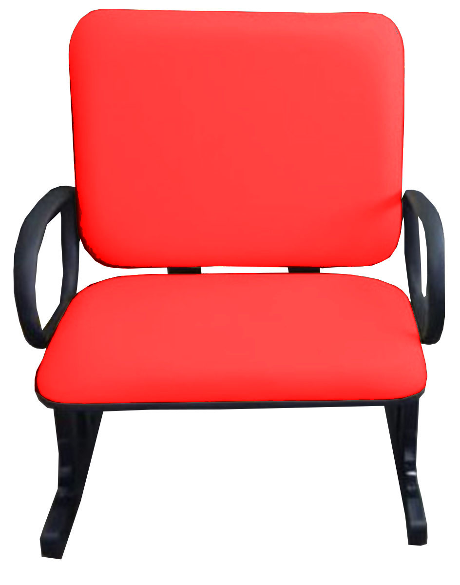 2 Cadeiras de Escritório Linha Plus Size Suporta até 250kg Vermelho