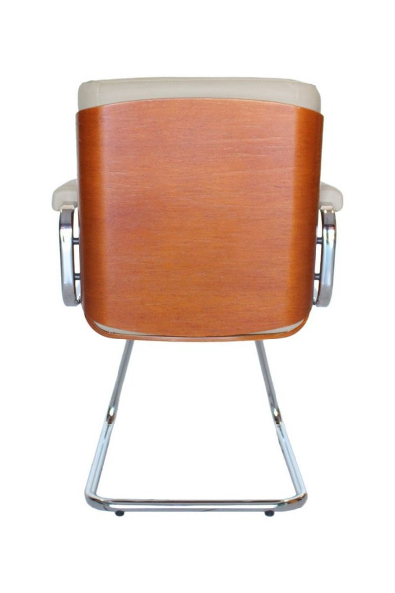 Cadeira Eames Diretor Base Fixa Linha Capa em Madeira
