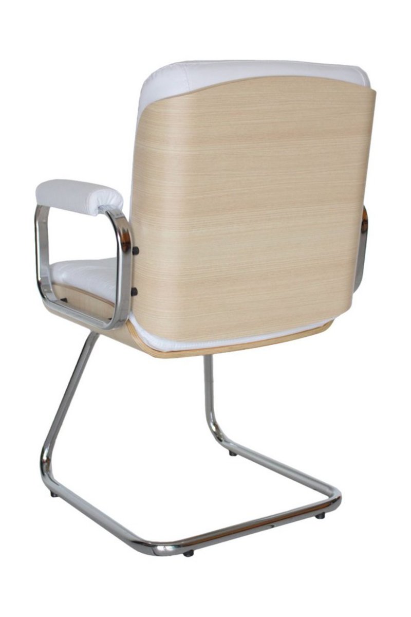 Cadeira Eames Diretor Base Fixa Linha Capa em Madeira