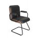 Cadeira Eames Diretor Fixa Linha Capa em Madeira Preto