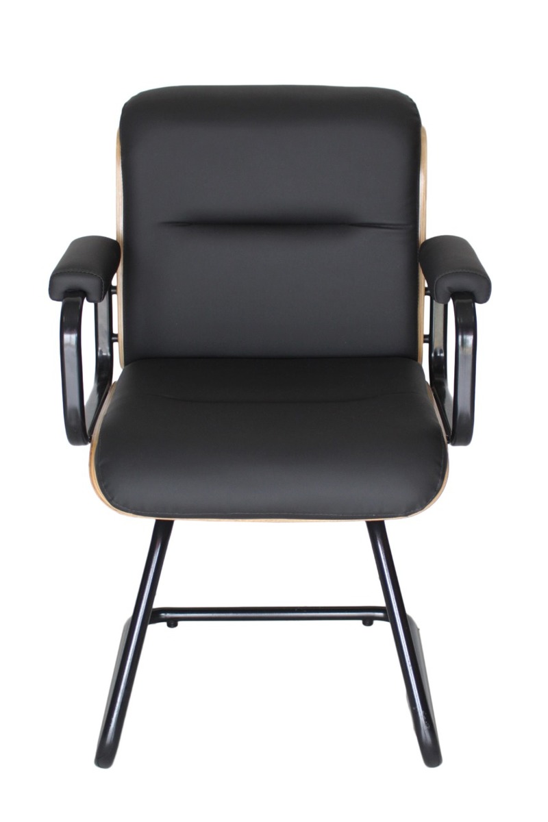 Cadeira Eames Diretor Fixa Linha Capa em Madeira Preto