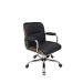 Cadeira Eames Diretor Linha Capa em Madeira Cromado Preto