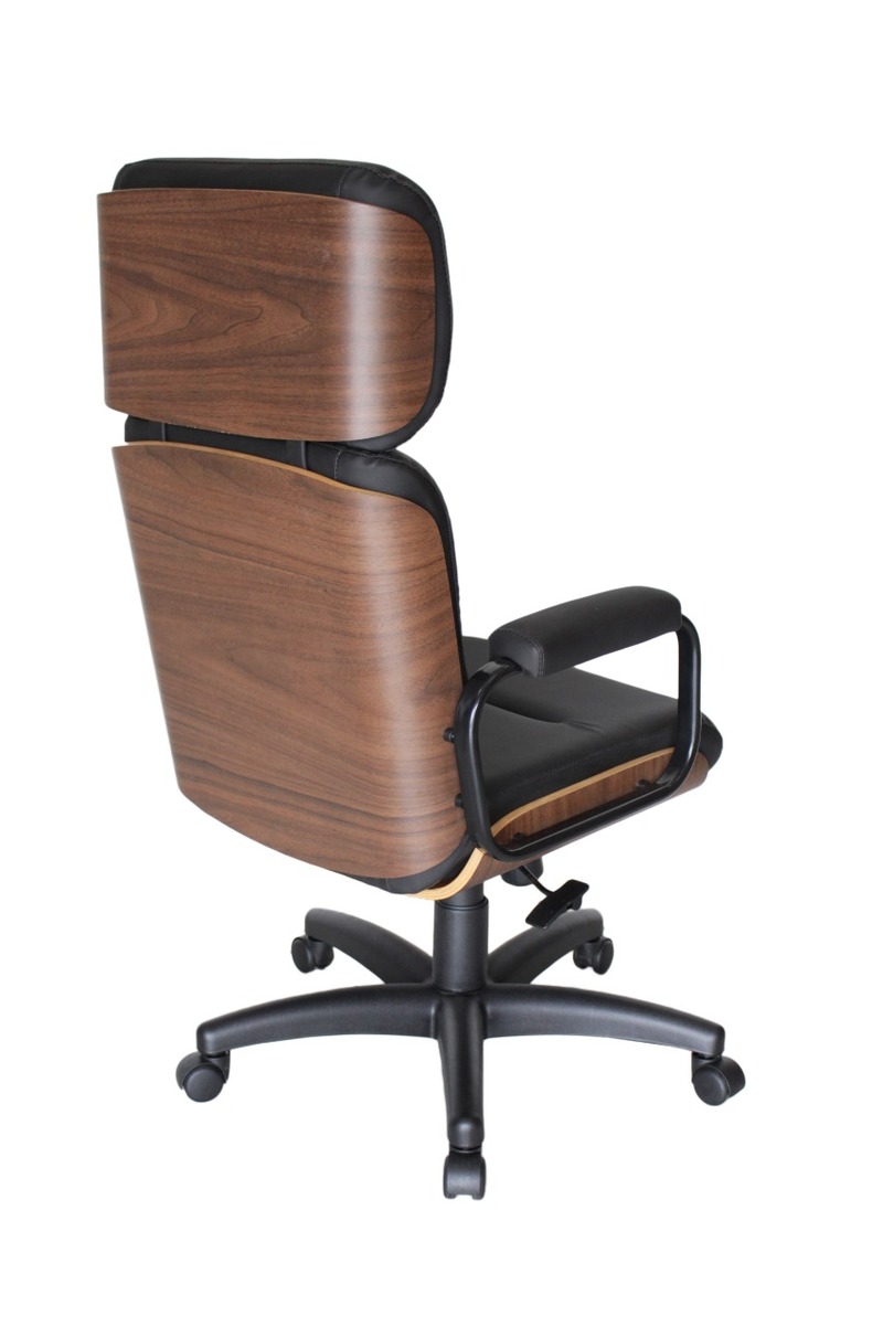 Cadeira Eames Presidente Linha Capa em Madeira Preto