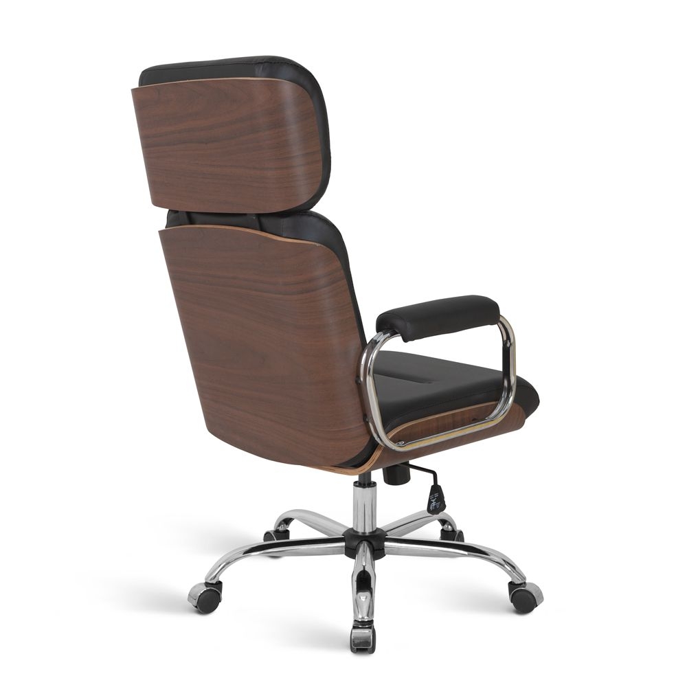 Cadeira Eames para Escritório Linha Capa em Madeira Preto